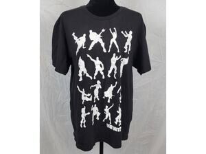 Fortnite Black Fortnight Dances Graphic Tee Men's Large